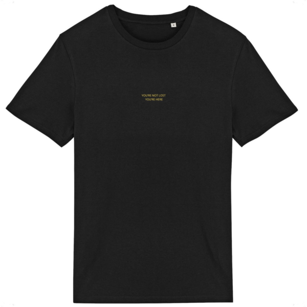 YOU'RE NOT LOST YOU'RE HERE black, burgundy, khaki tshirt