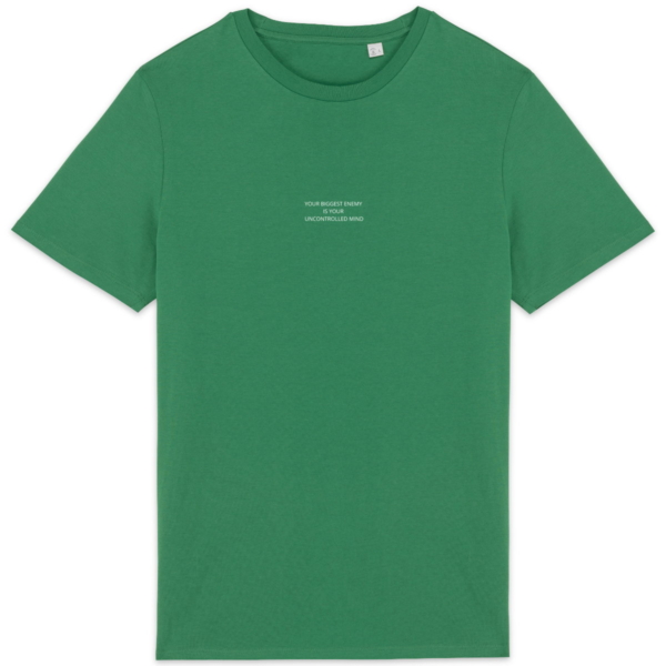 YOUR BIGGEST ENEMY IS... navy, green tshirt