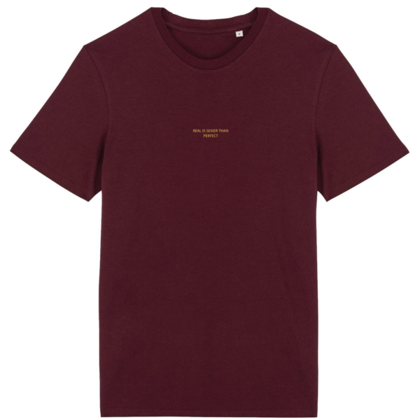 REAL IS SEXIER THAN PERFECT black burgundy khaki
