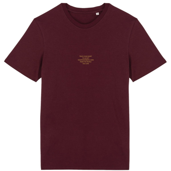 TEACH YOUR HEART...black, khaki, burgundy t-shirt